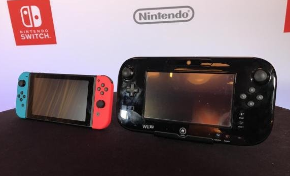 任天堂Switch与Wii U、3DSLL真机对比图